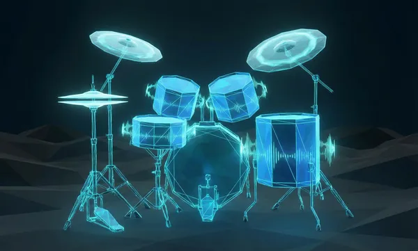 Abstract Drum Set